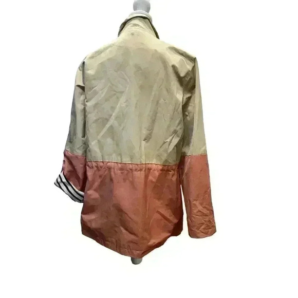 TRIBAL NWOT WATER REPELLENT RAIN JACKET WINDBREAKER TAN PINK SIZE MEDIUM - Picture 9 of 12